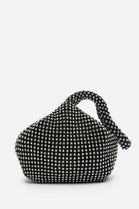 Elegant Black Diamond Mesh Crystal Mini Pouch Handbag