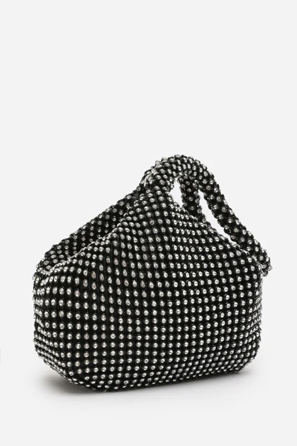 Elegant Black Diamond Mesh Crystal Mini Pouch Handbag