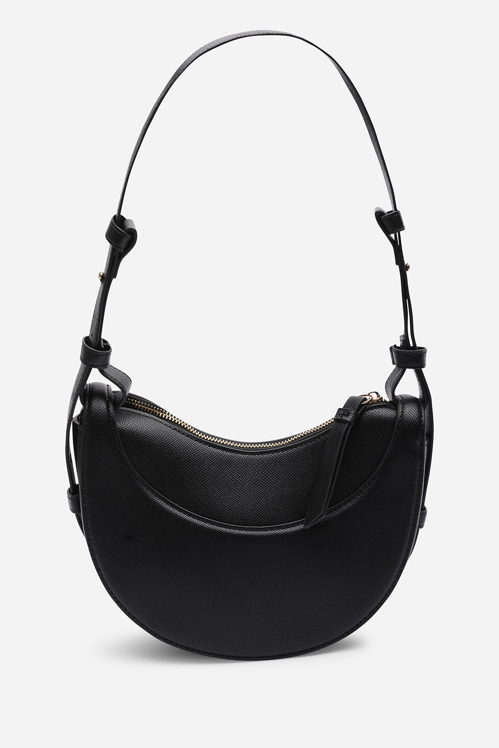 Black Half-Moon Crossbody Bag