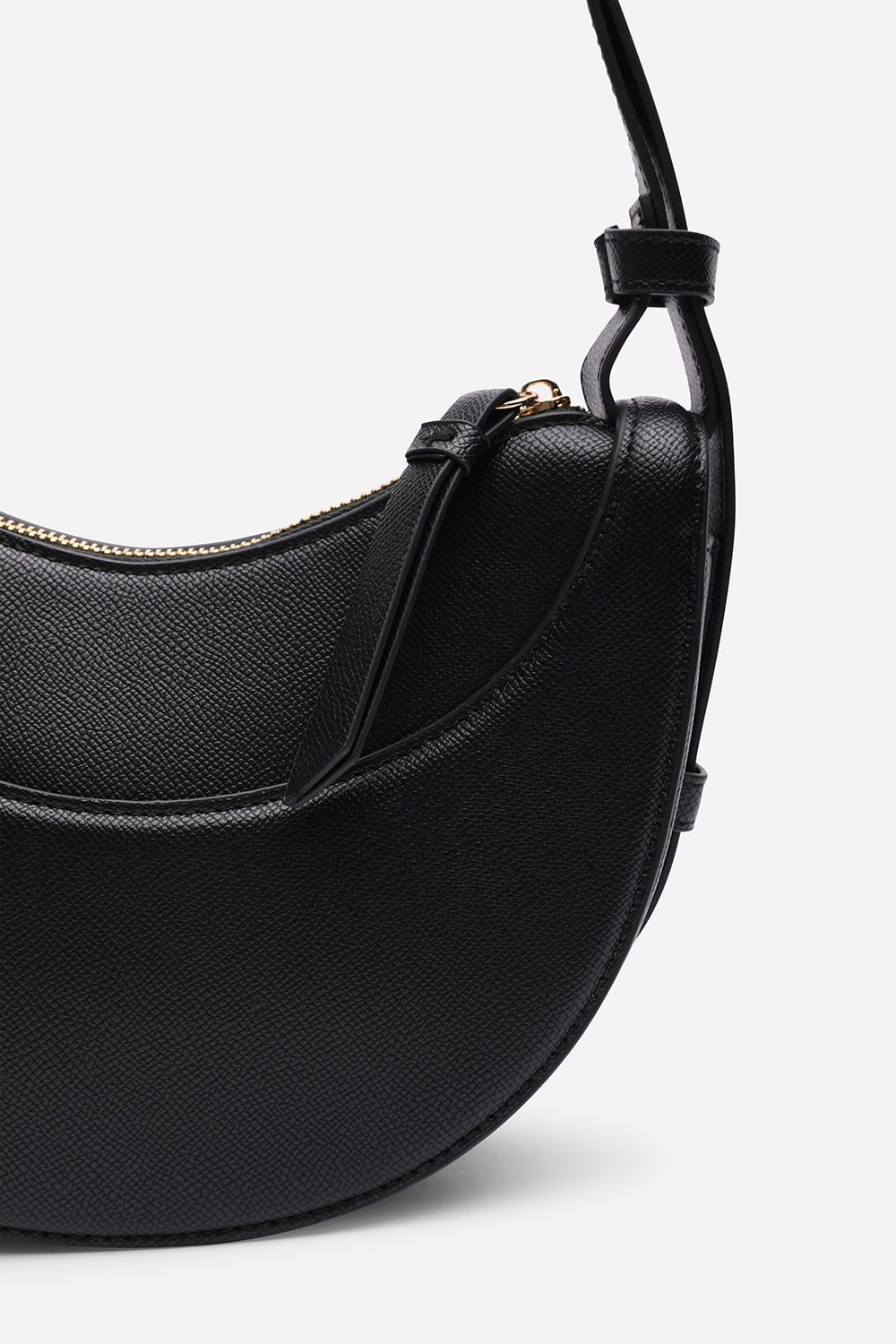 Black Half-Moon Crossbody Bag