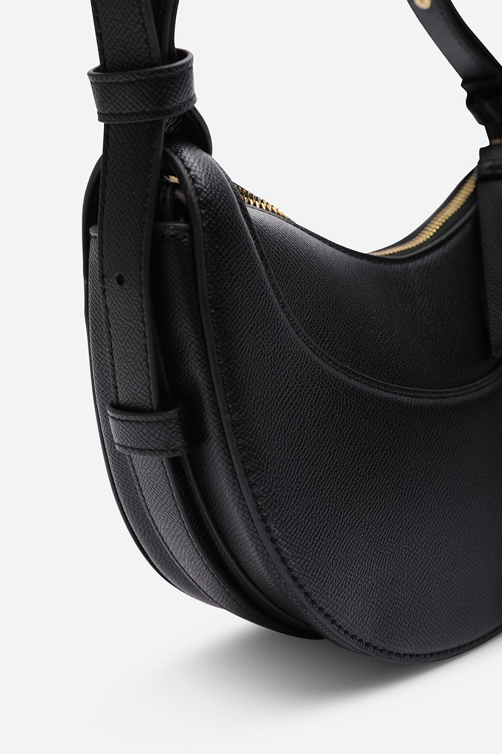 Black Half-Moon Crossbody Bag