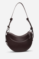 Dark Brown Half-Moon Crossbody Bag
