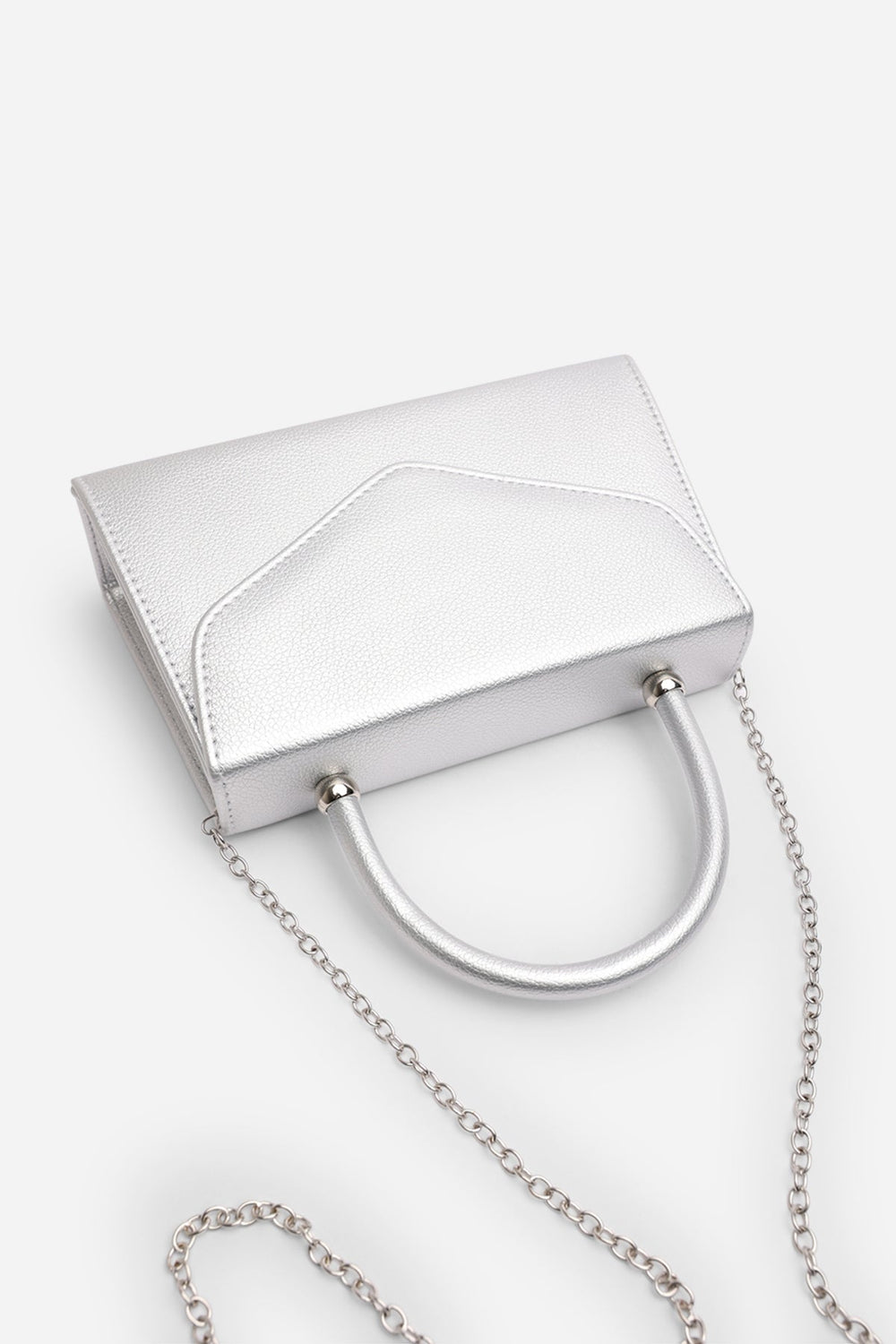 Metallic Silver Wholesale Shoulder Bag with Chain Strap