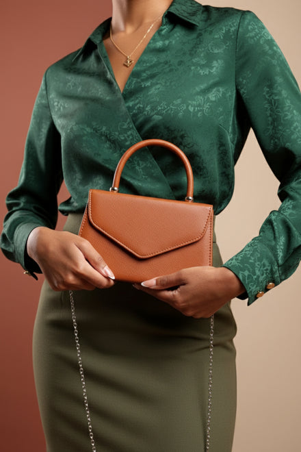 Rich Dark Brown Wholesale Shoulder Bag with Chain Strap