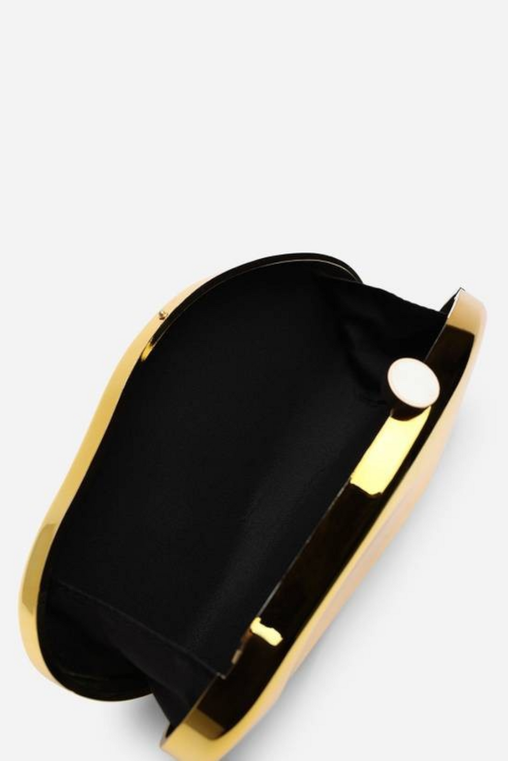 Wholesale Gold Sculpted Evening Clutch - Hard Case Evening Bag