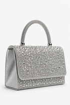 Wholesale Silver Rhinestone Evening Top-Handle Bag