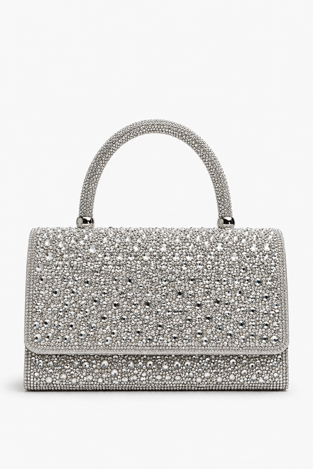 Wholesale Silver Rhinestone Evening Top-Handle Bag