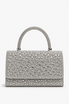 Wholesale Silver Rhinestone Evening Top-Handle Bag
