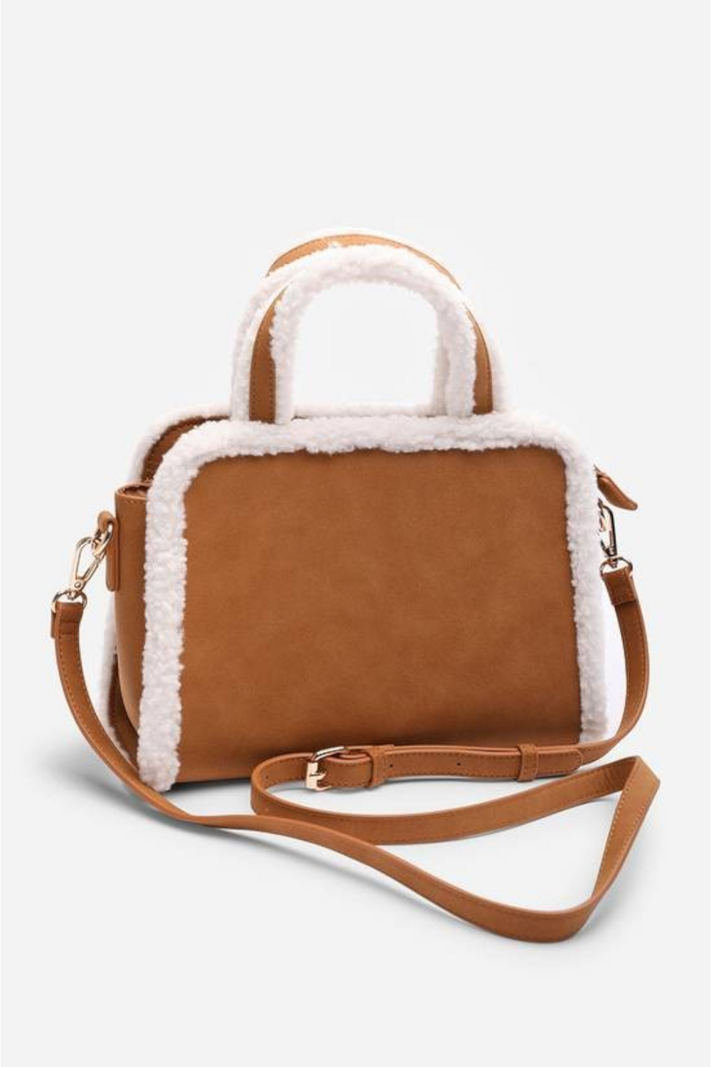 Wholesale Tote Bag with Cross Body Strap In Tan