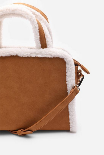 Wholesale Tote Bag with Cross Body Strap In Tan