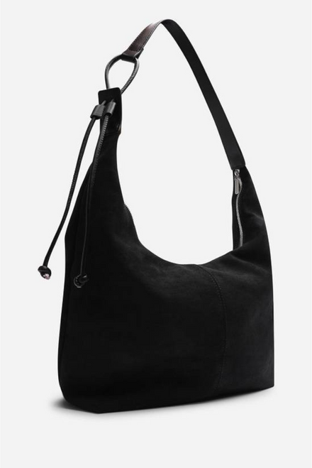 Wholesale Premium Slouchy Black Suede Shoulder Bag