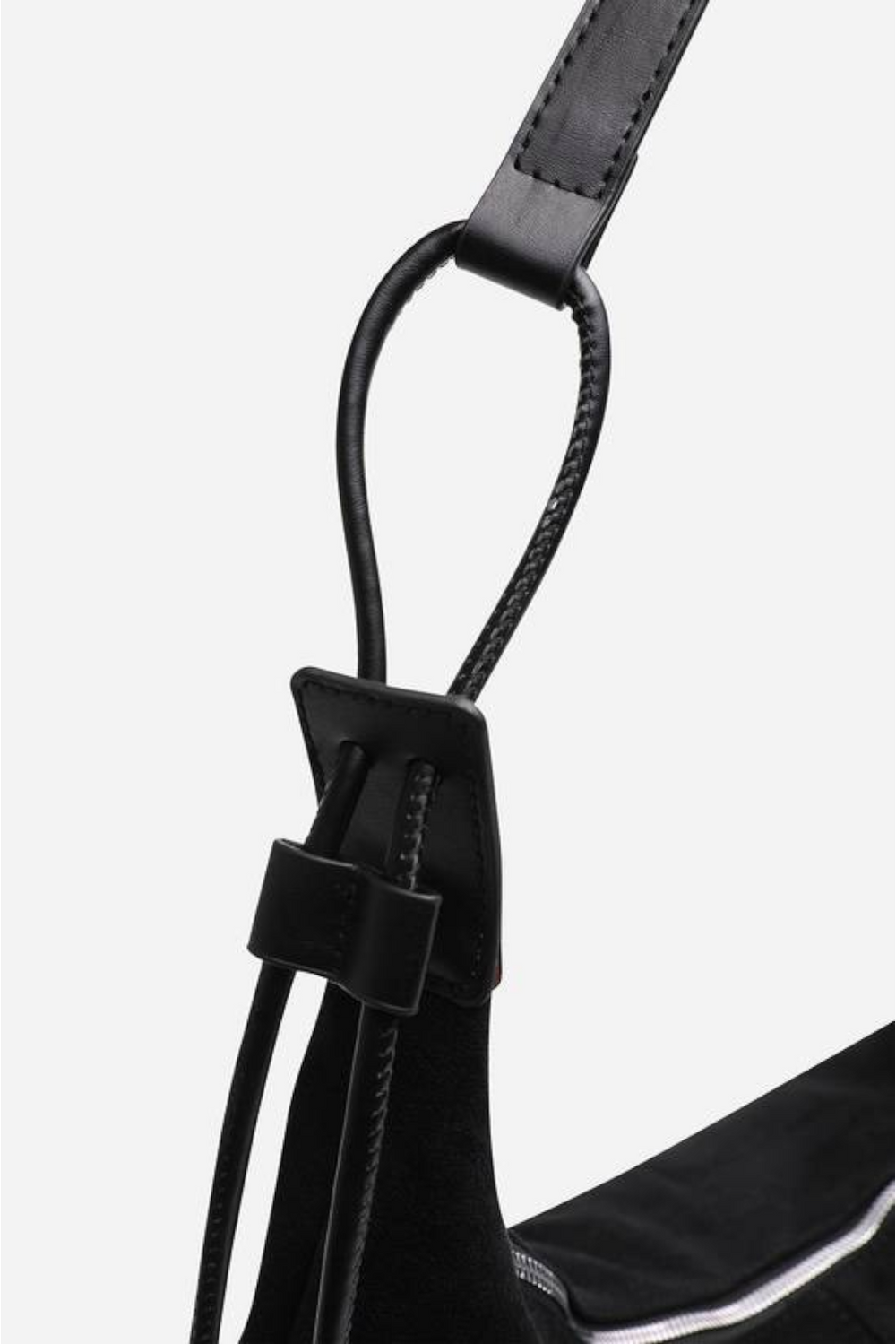 Wholesale Premium Slouchy Black Suede Shoulder Bag