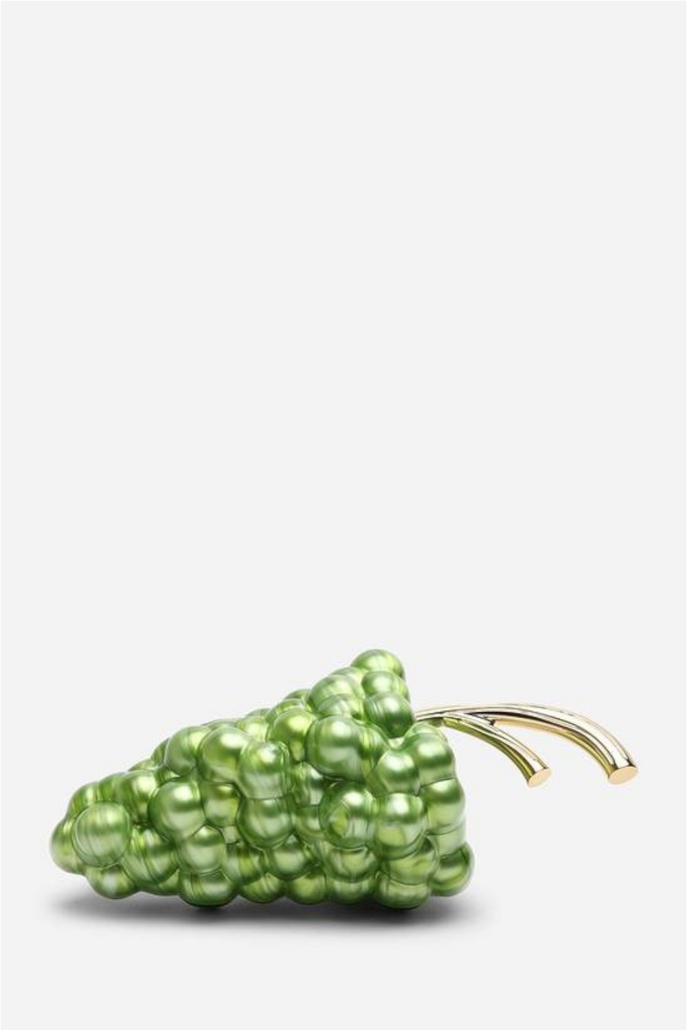 Wholesale Green Grape Sculptural Evening Clutch with Gold-Tone Detailing