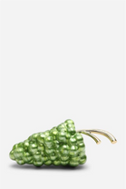 Wholesale Green Grape Sculptural Evening Clutch with Gold-Tone Detailing