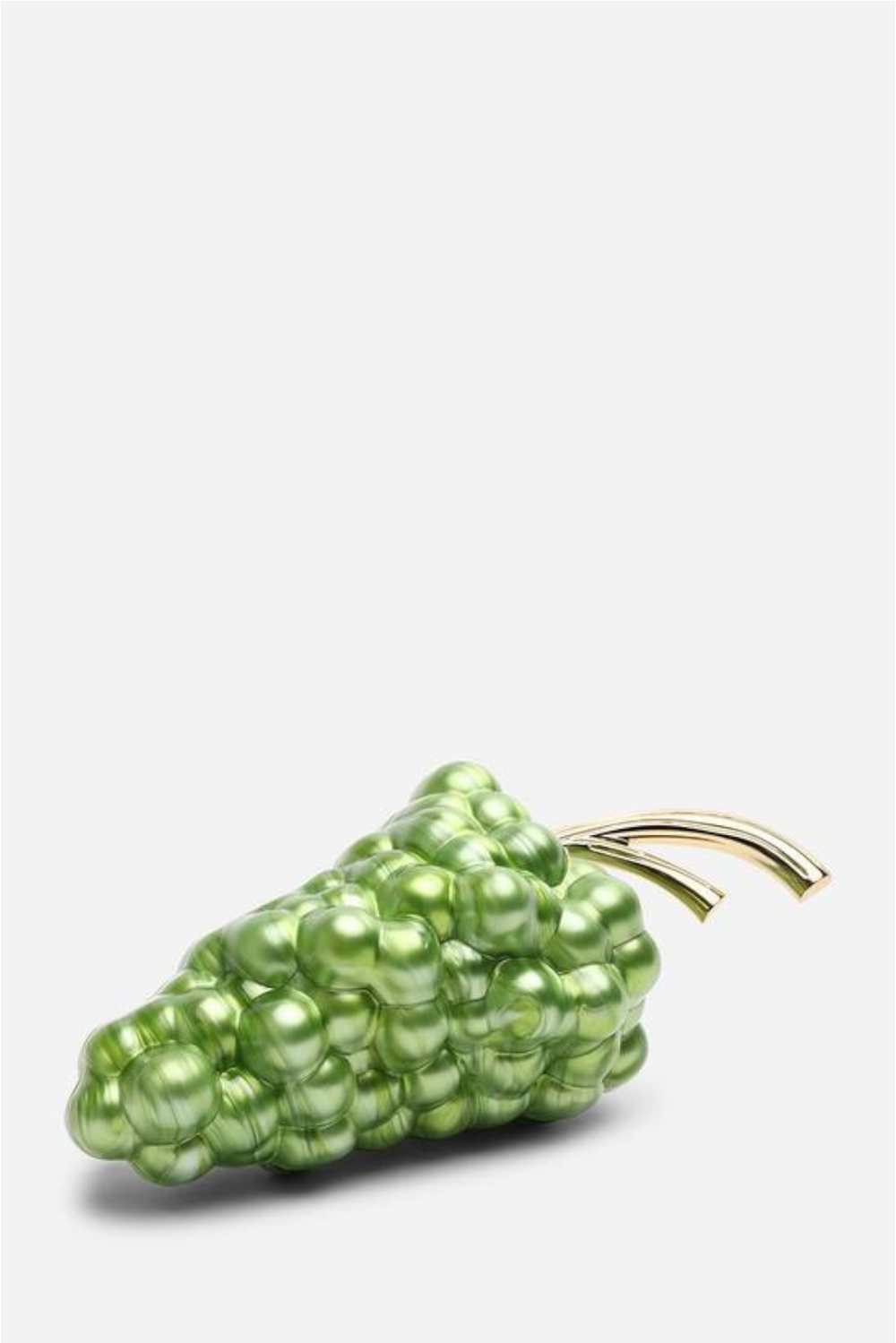 Wholesale Green Grape Sculptural Evening Clutch with Gold-Tone Detailing