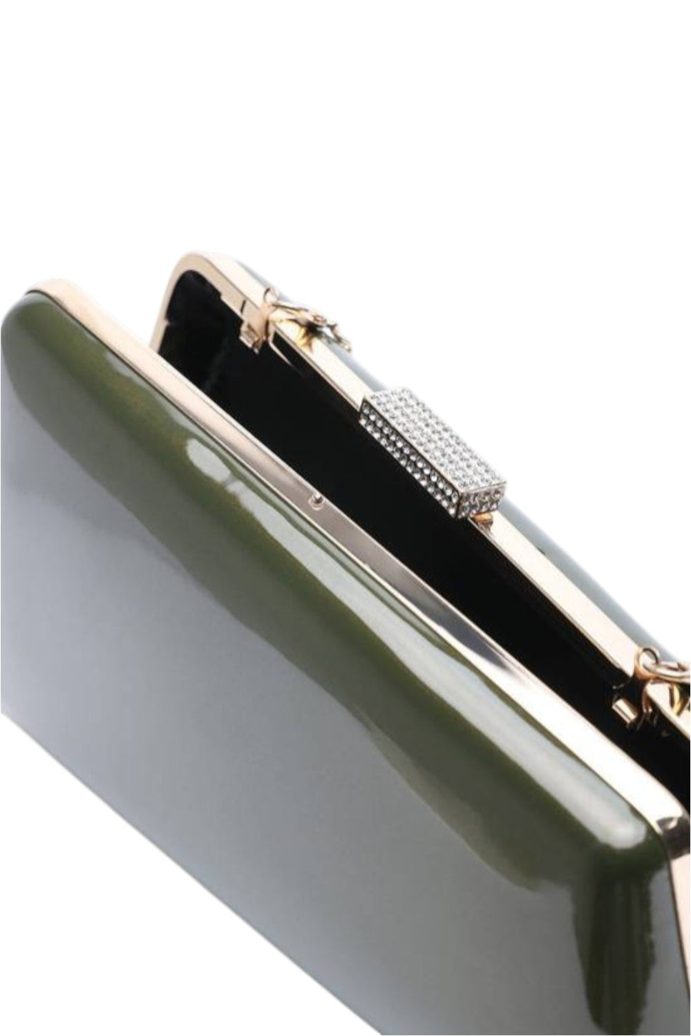 Wholesale Green High Shine Evening Clutch