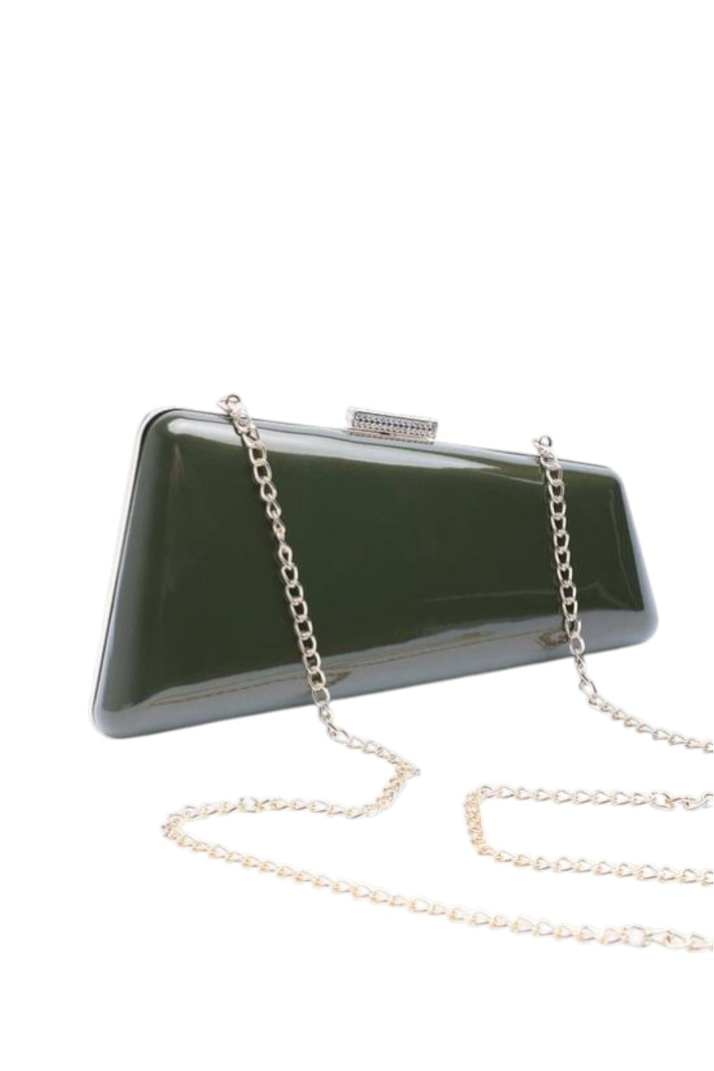 Wholesale Green High Shine Evening Clutch