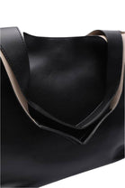 Black Large Faux Leather Shoulder Tote Bag | Wholesale