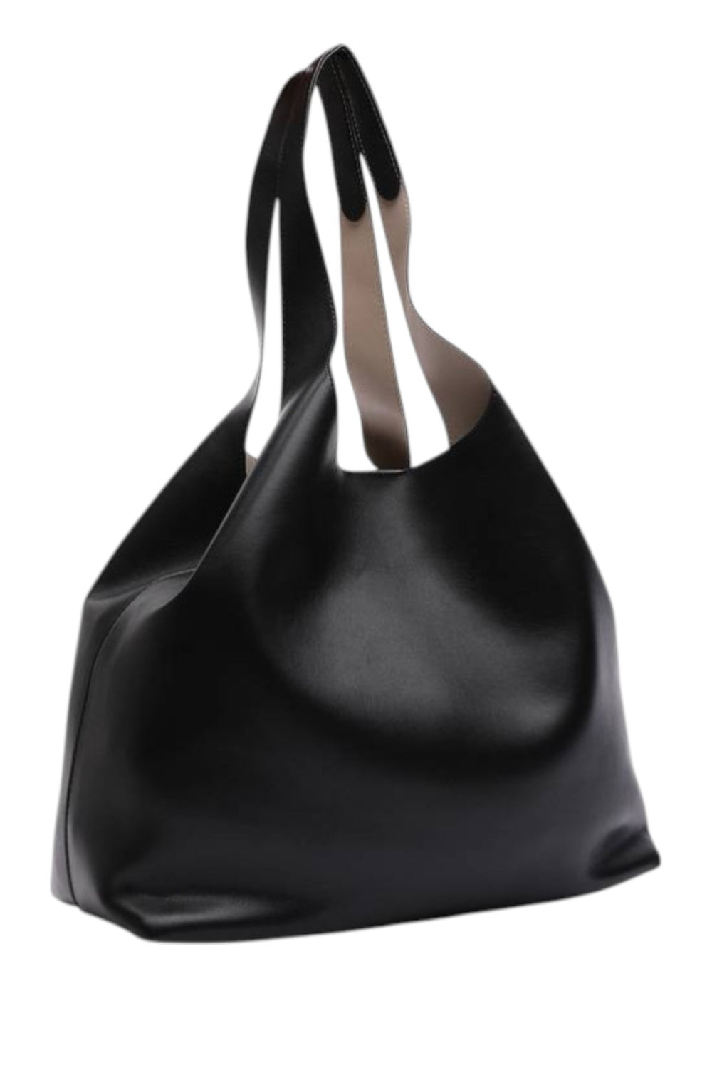 Black Large Faux Leather Shoulder Tote Bag | Wholesale