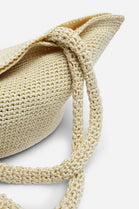 Hand-Crocheted Cream Woven Shoulder Tote – Wholesale Handbag
