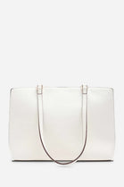 Wholesale Women's Premium Faux Leather Tote Bag - Cream