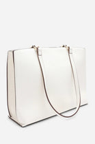 Wholesale Women's Premium Faux Leather Tote Bag - Cream