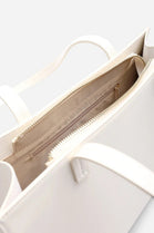 Bulk Pack Structured Matte Faux Leather Cream White Shoulder Bag