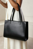 Bulk Pack Structured Matte Faux Leather Black Shoulder Bag