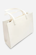 Bulk Pack Structured Matte Faux Leather Cream White Shoulder Bag