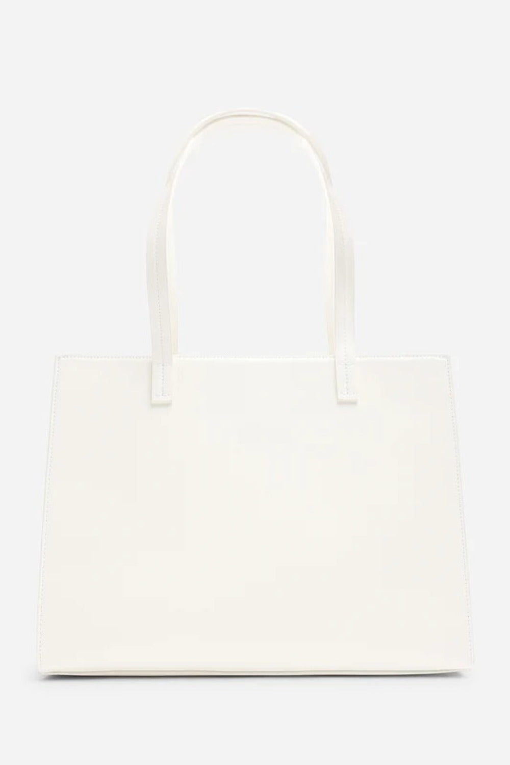 Bulk Pack Structured Matte Faux Leather Cream White Shoulder Bag