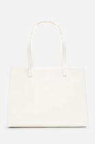 Bulk Pack Structured Matte Faux Leather Cream White Shoulder Bag