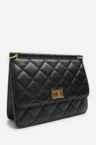 Wholesale Quilted Premium Cross Body Shoulder Bag - Black