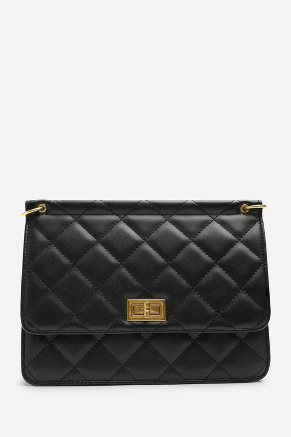 Wholesale Quilted Premium Cross Body Shoulder Bag - Black