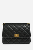 Wholesale Quilted Premium Cross Body Shoulder Bag - Black