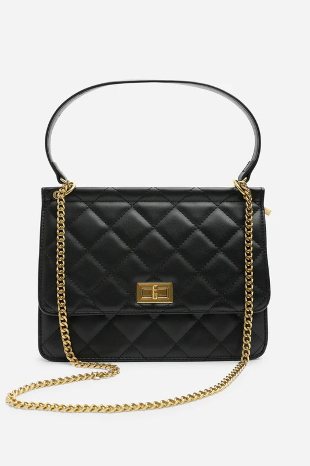 Wholesale Quilted Premium Cross Body Shoulder Bag - Black