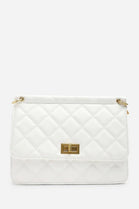 Wholesale Quilted Premium Cross Body Shoulder Bag - Cream