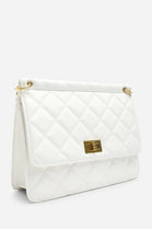 Wholesale Quilted Premium Cross Body Shoulder Bag - Cream