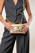 Bulk Gold Woven Premium Vanity Bag - Wholesale