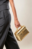 Bulk Gold Woven Premium Vanity Bag - Wholesale