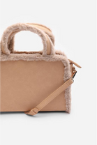 Wholesale Tote Bag with Cross Body Strap In Camel