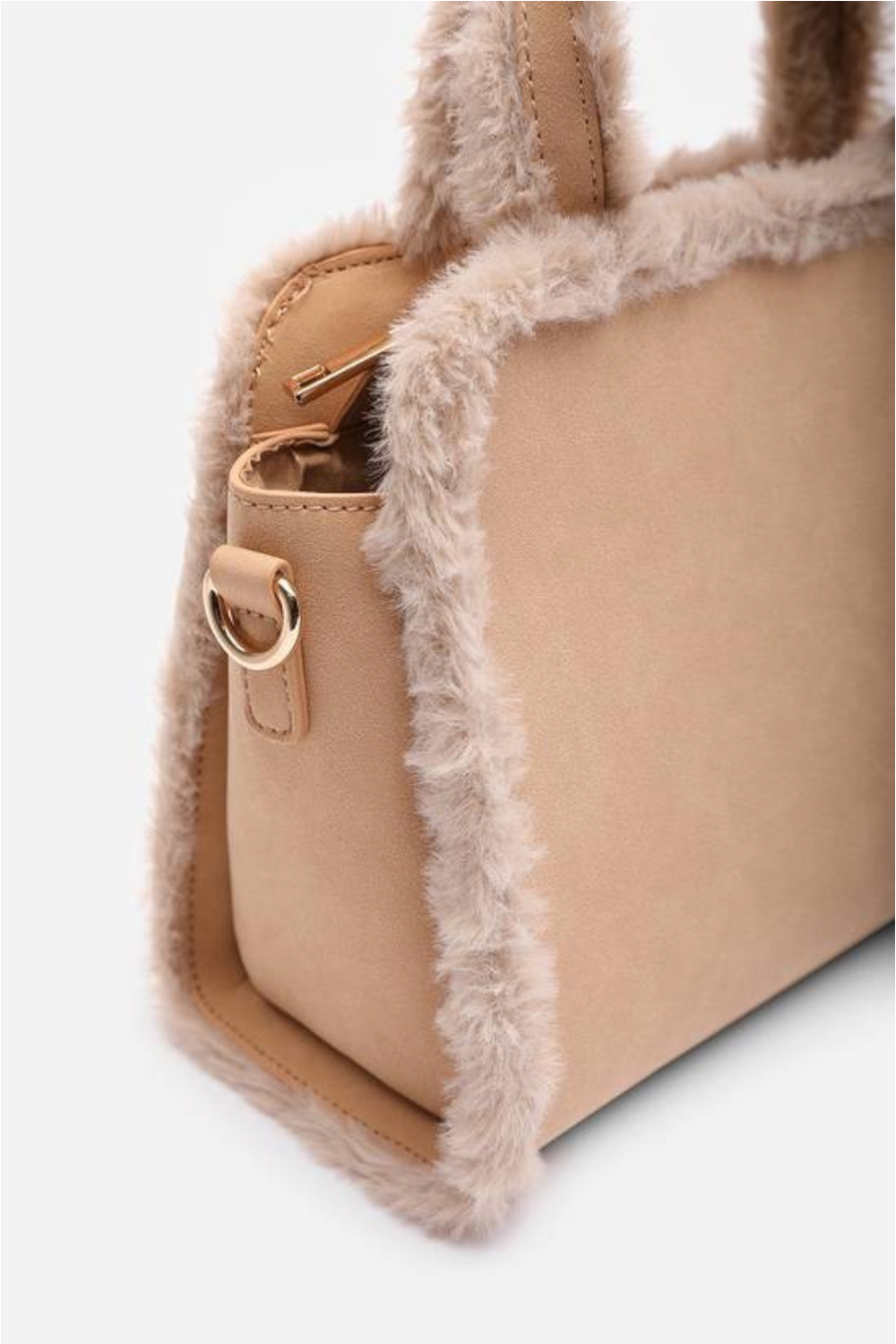Wholesale Tote Bag with Cross Body Strap In Camel
