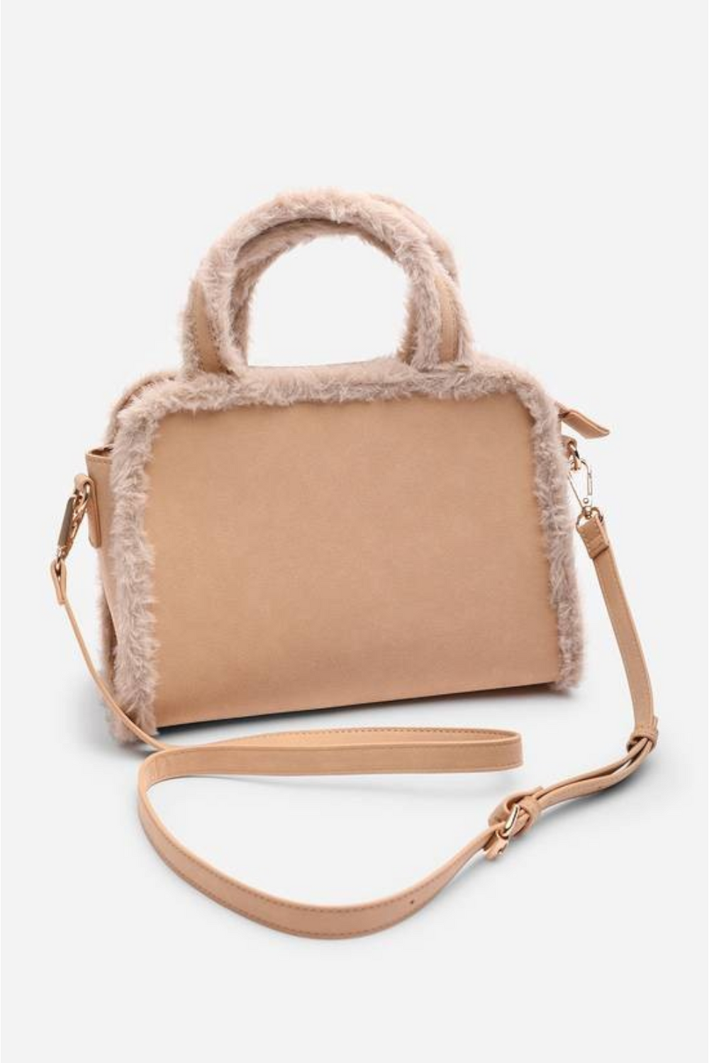 Wholesale Tote Bag with Cross Body Strap In Camel