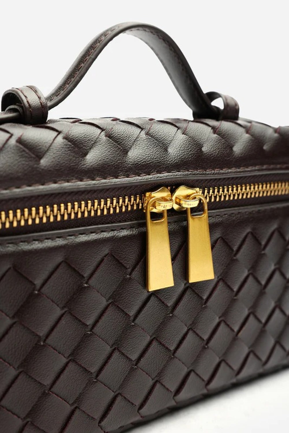 Bulk Brown Woven Premium Vanity Bag - Wholesale