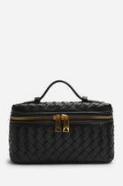 Bulk Black Woven Premium Vanity Bag - Wholesale