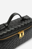 Bulk Black Woven Premium Vanity Bag - Wholesale
