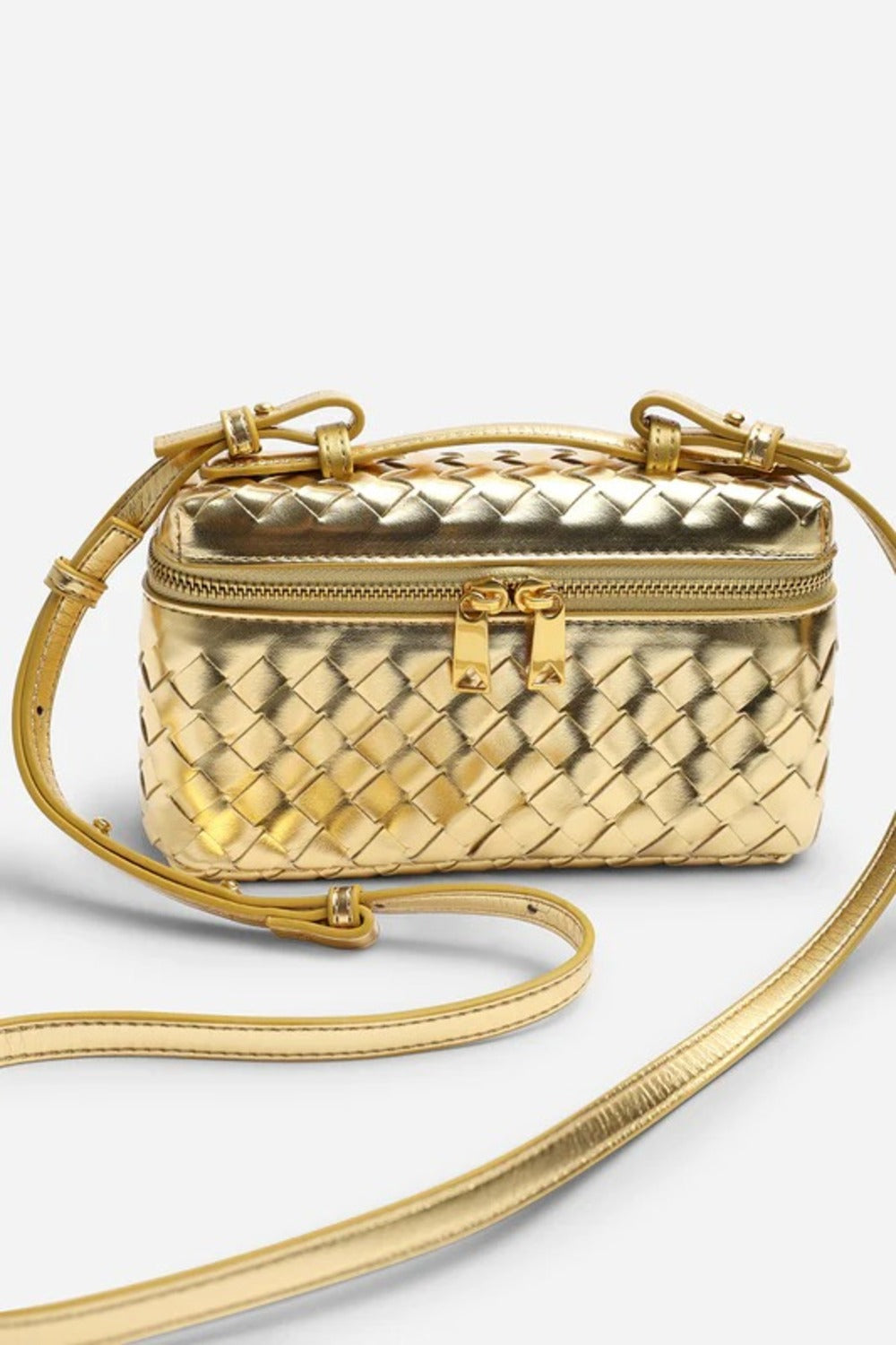 Bulk Gold Woven Premium Vanity Bag - Wholesale