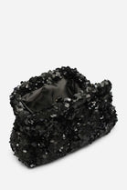 Black Sequin Cloud Clutch Bag - Wholesale Bulk Evening Handbag