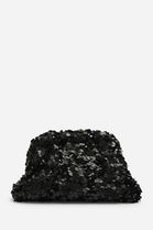 Black Sequin Cloud Clutch Bag - Wholesale Bulk Evening Handbag