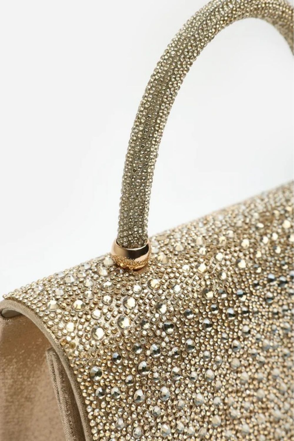 Wholesale Gold Rhinestone Evening Top-Handle Bag