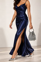 Women's Silver Diamante Evening Bucket Bag